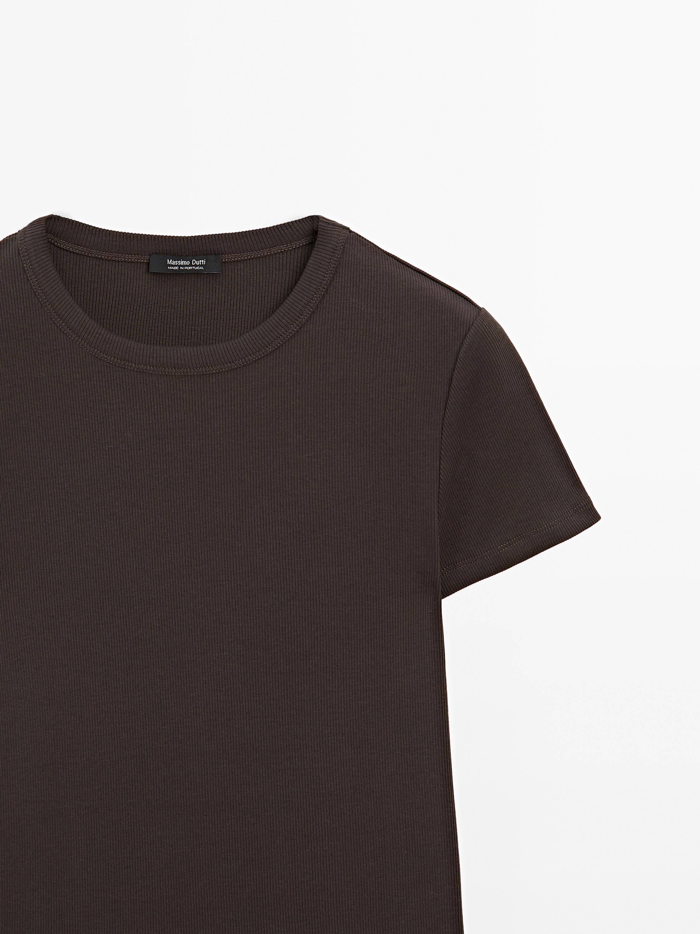 Ribbed heavy weight short sleeve T-shirt